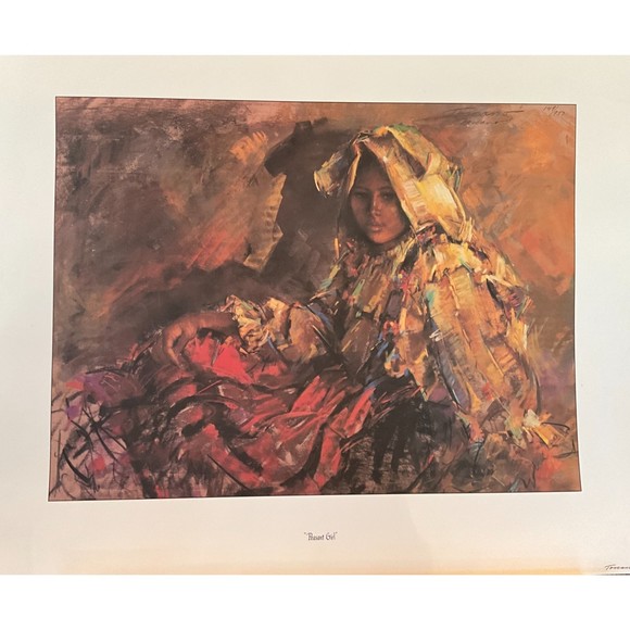 Toscano "Peasant Girl" Print - Picture 1 of 1